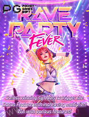 Rave party Fever ทดลองเล่นฟรี บนเว็บ PGSLOT พีจีสล็อต